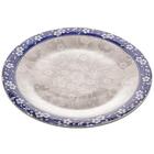 Prato Raso De Porcelana Blue Garden 26cm 1 Peça - Lyor