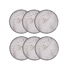 Prato Raso De Porcelana Decorada Floralis 25cm 6un - Tramonti