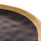 Prato Raso De Porcelana Preto E Dourado Dubai 25cm
