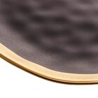 Prato Raso De Porcelana Preto E Dourado Dubai 25cm