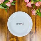 Prato Raso De Porcelana Tenha Fé Minimalista Branco