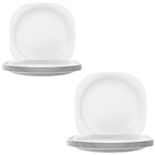 Prato Raso De Vidro Opaline 27cm Plaza 12 Unidades - Nadir 55