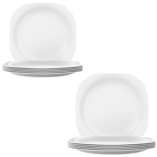 Prato Raso De Vidro Opaline 27cm Plaza 12 Unidades - Nadir 55