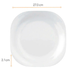 Prato Raso De Vidro Opaline 27cm Plaza 12 Unidades - Nadir 55