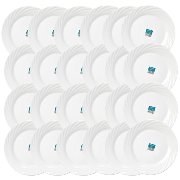 Prato Raso De Vidro Opaline Jasmim 26cm 24 Unidades - Nadir 5