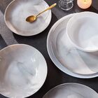 Prato Raso De Vidro Opalino Granit Mármore 25cm - Lyor