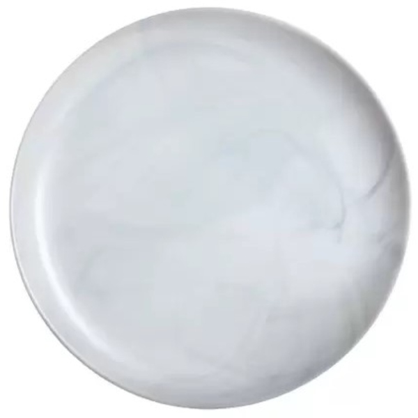 Prato Raso De Vidro Opalino Granit Mármore 25cm - Lyor