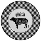 Prato Raso Decorado Barbacue Churrasco Cerâmica 28 5cm