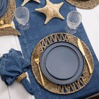 Prato Raso Em Cerâmica Copa Cia Edge 27cm Bluestone