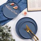 Prato Raso Em Cerâmica Copa Cia Edge 27cm Bluestone