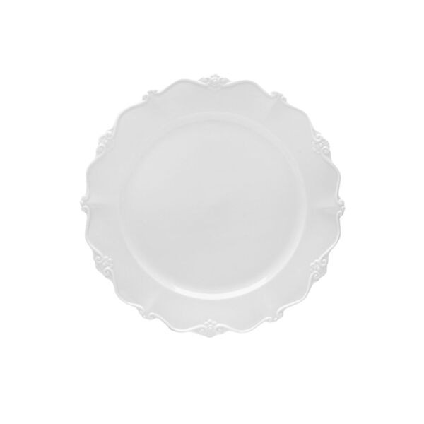 Prato Raso Em Porcelana Wolff Fancy 26 5cm Branco