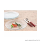 Prato Raso Em Vidro Temperado 23 Cm Diamante Transparente