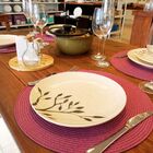 Prato Raso Estampa Folhado Lilás 26cm