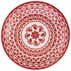 Prato Raso Floreal Renda Vermelha Cerâmica Oxford® 26cm