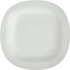 Prato Raso Luminarc Carine De Vidro Temperado Branco 6 Peças