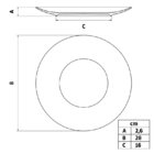 Prato Raso Magnólia Em Porcelana Decorada 28 Cm Tramontina