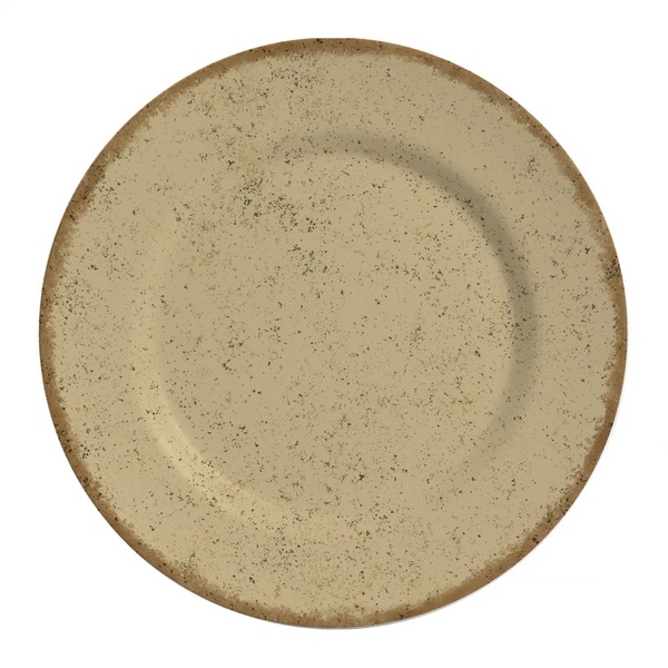 Prato Raso Organic Bege Acetinado Plus 29cm Alleanza