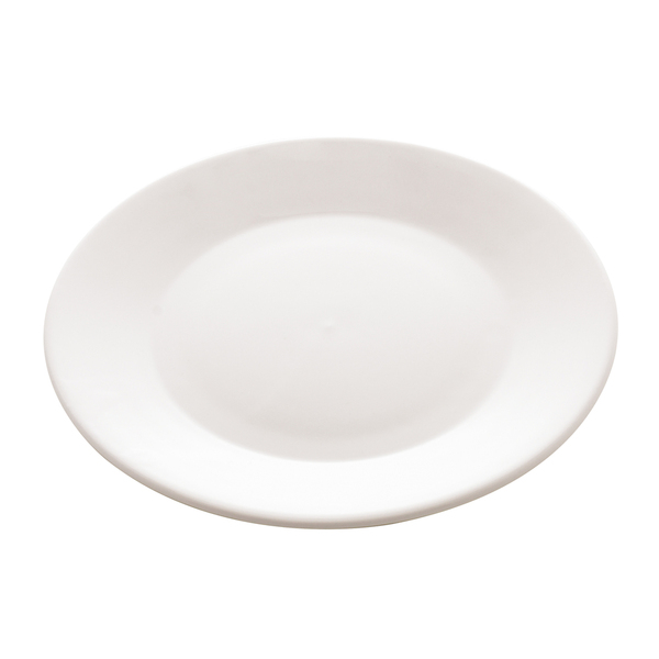 Prato Raso Sobremesa De Porcelana Branca Clean 20,5cm