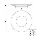 Prato Raso Tramontina Aquarius Em Porcelana Decorada 28 Cm