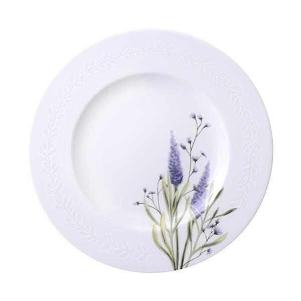 Prato Raso Tramontina Lilla Em Porcelana Decorada 28 Cm