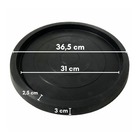 Prato Redondo 31cm p/ Vasos De Chão Polietileno Preto