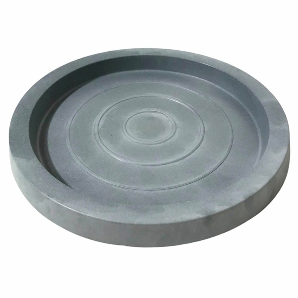 Prato Redondo Cinza para Vasos de Chão
