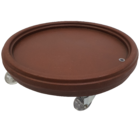 Prato Redondo Com Roda  20cm Chocolate - Alpe & Aritana