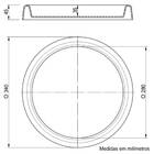 Prato Redondo Tradicional 30 (34x28x4,5) Cimento Queim. Japi