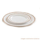 Prato Refeição Descartável Borda Rose Gold 26 Cm 6 Unidades B