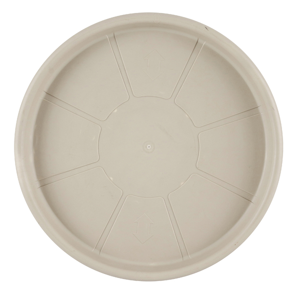 Prato Plástico com Rodas 40cm Cinza Taupe