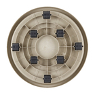 Prato Plástico com Rodas 40cm Cinza Taupe