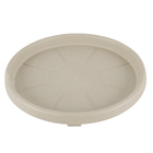 Prato Plástico com Rodas 40cm Cinza Taupe