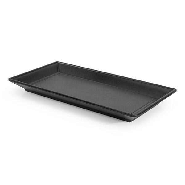 Prato Retangular 26,5 Cm Melamina Preta 100% Profissional