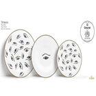 Prato Sobremesa 23cm Estampado Branco - Nazareno Prato Sobrem