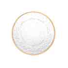 Prato Sobremesa Cristal C/ Borda Dourada Petra 20 Cm Lyor