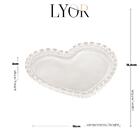 Prato Sobremesa De Cristal Coração Transparente 18cm