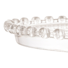 Prato Sobremesa De Cristal Coração Transparente 18cm