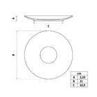 Prato Sobremesa Tramontina Soho Em Porcelana Decorada 21 Cm