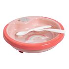 Prato Térmico Infantil Arco-íris Rosa Com Ventosa Gruda Na Me