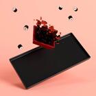 Prato Uno Retangular Preto 27x13cm - Coza