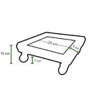 Prato Vaso de Planta com Rodizio e Reservatório 25 cm Azul