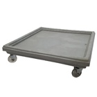 Prato Vaso de Planta com Rodizio e Reservatório 25 cm Cinza