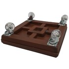 Prato Vaso de Planta com Rodizio e Reservatório 25 cm Marrom