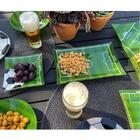 Prato Vidro Campo De Futebol Retangular 23cm - Decor Glass