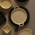 Prato Wolff Nórdica Preto De Porcelana 32cm