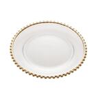 Prato Wolff Pearl De Cristal Dourado 28cm