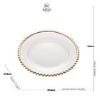 Prato Wolff Pearl De Cristal Dourado 28cm