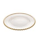 Prato Wolff Pearl De Cristal Dourado 28cm