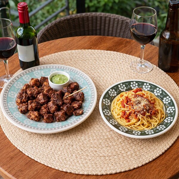 Pratos Raso Fundo Donna Bosque Oxford Jogo 16pçs 8 Pessoas