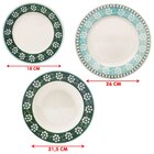 Pratos Raso Fundo Sobremesa Donna Bosque Kit 4 Pessoas 12pçs